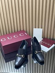 Gucci Loafer Pump With Horsebit Black Leather 832443 - 3