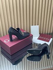 Gucci Loafer Pump With Horsebit Black Leather 832443 - 2