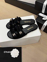 Chanel Mules Suede Kidskin Black G47043 - 6