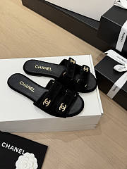 Chanel Mules Suede Kidskin Black G47043 - 2