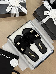 Chanel Mules Suede Kidskin Black G47043 - 4
