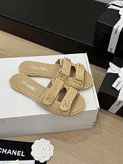 Chanel Mules Suede Kidskin Beige G47043 - 5
