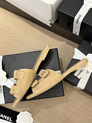 Chanel Mules Suede Kidskin Beige G47043 - 2