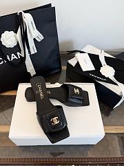Chanel Mules Lamskin Black  - 5