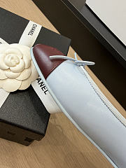 Chanel Ballet Flats Lambskin Blue & Burgundy G02819 - 2
