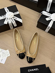 Chanel Ballet Flats Lambskin Beige & Black G02819 - 2