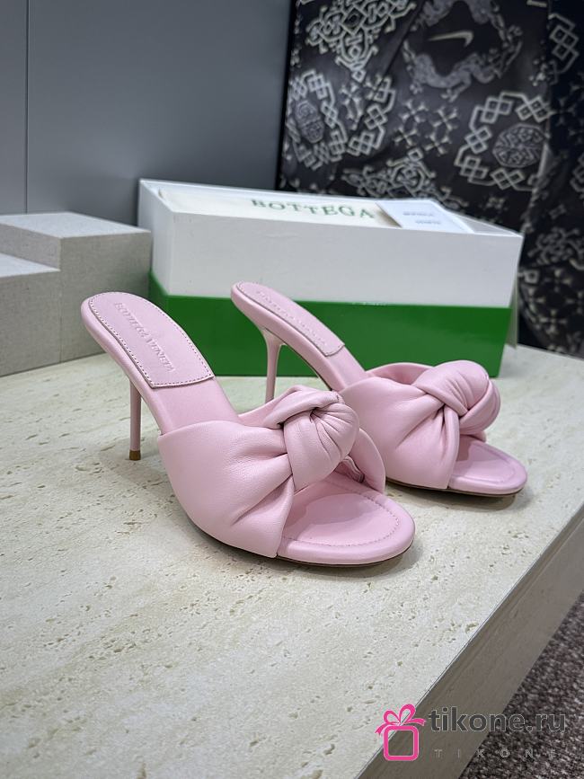 Bottega Veneta Cherry Mule Pink 9cm  - 1