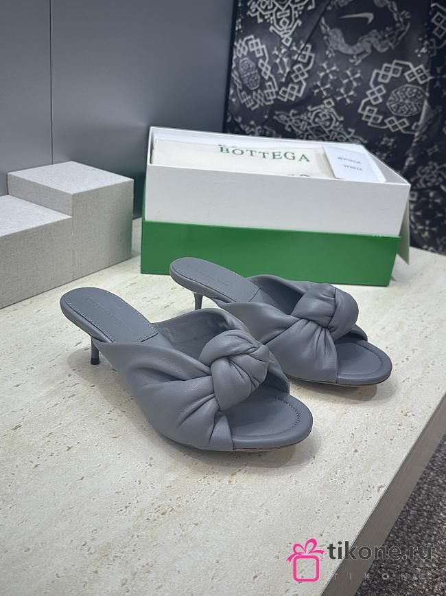 Bottega Veneta Cherry Mule Gray 5cm - 1