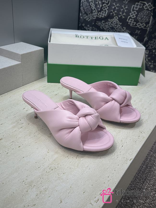 Bottega Veneta Cherry Mule Pink 5cm - 1