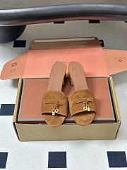 Loro Piana Summer Charms Sandal Suede Goatskin Wot (E449)  - 5