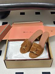 Loro Piana Summer Charms Sandal Suede Goatskin Wot (E449)  - 3