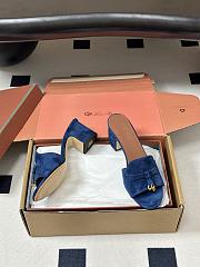 Loro Piana Summer Charms Sandal Suede Goatskin Ocean Cavern (W1IT) - 6