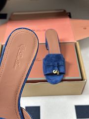 Loro Piana Summer Charms Sandal Suede Goatskin Ocean Cavern (W1IT) - 3
