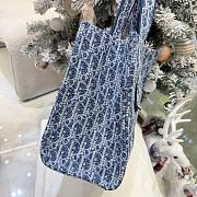 Dioriviera Medium Spongy Book Tote Blue Spongy Dior Oblique Fabric - 36x24x20cm - 4