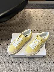 Celine Alan Sneaker With Triomphe In Canvas Pale Yellow - 4