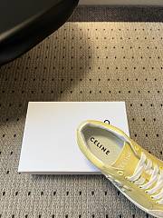 Celine Alan Sneaker With Triomphe In Canvas Pale Yellow - 3