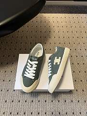 Celine Alan Sneaker With Triomphe In Canvas Green - 1