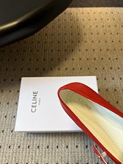 Celine Ballet Ballerina In Lambskin Red - 4