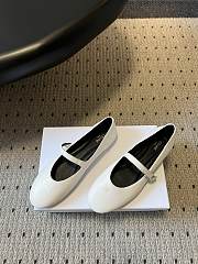 Celine Ballet Ballerina In Lambskin White - 4
