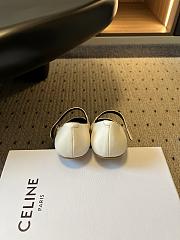 Celine Ballet Ballerina In Lambskin White - 2
