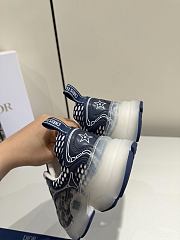Dior Vibe Sneaker Deep Blue Dior Oblique Technical Fabric and Transparent Rubber - 6