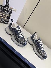 Dior Vibe Sneaker Deep Blue Dior Oblique Technical Fabric and Transparent Rubber - 5