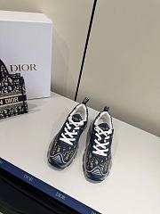 Dior Vibe Sneaker Deep Blue Dior Oblique Technical Fabric and Transparent Rubber - 4