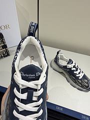 Dior Vibe Sneaker Deep Blue Dior Oblique Technical Fabric and Transparent Rubber - 3