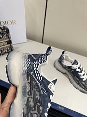 Dior Vibe Sneaker Deep Blue Dior Oblique Technical Fabric and Transparent Rubber - 2
