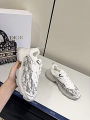 Dior Vibe Sneaker Gray Dior Oblique Technical Fabric and Transparent Rubber - 1