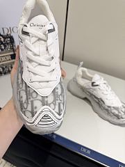 Dior Vibe Sneaker Gray Dior Oblique Technical Fabric and Transparent Rubber - 3