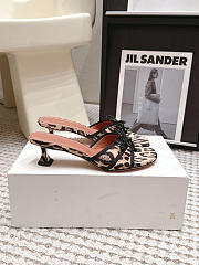 Amina Muaddi Eleonora Slipper 45 Leopard Satin - 2