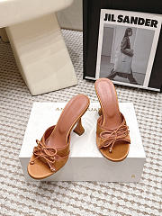Amina Muaddi Eleonora Slipper 95 Latte Satin - 1