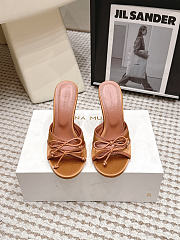 Amina Muaddi Eleonora Slipper 95 Latte Satin - 2