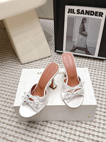 Amina Muaddi Eleonora Lace Slipper 95 Ivory Lace
