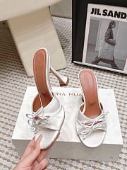 Amina Muaddi Eleonora Lace Slipper 95 Ivory Lace - 4
