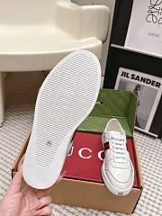 Gucci Stretch Low-Top Sneaker White Leather 865056 - 5