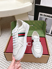 Gucci Stretch Low-Top Sneaker White Leather 865056 - 3
