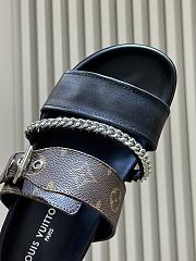 LV Vibe Comfort Mule Black Lambskin/Monogram Canvas 1AJOJJ - 2