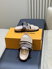 LV Vibe Comfort Mule Beige Suede/Monogram Canvas 1AJLXN - 2