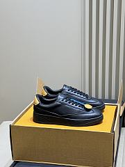 LV Flash Sneaker Black Plain Calf Leather 1AJA38  - 1