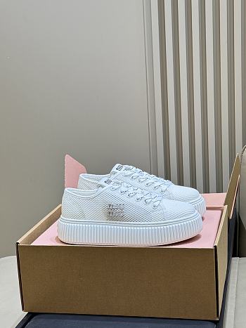 Miumiu Mesh Fabric Sneakers White 5E705E