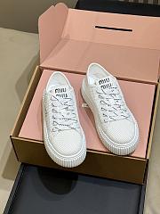 Miumiu Mesh Fabric Sneakers White 5E705E - 6