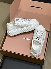 Miumiu Mesh Fabric Sneakers White 5E705E - 5