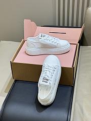 Miumiu Mesh Fabric Sneakers White 5E705E - 4