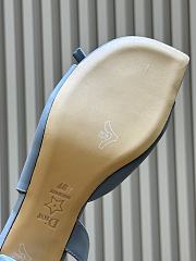 Dior Bow Heeled Slingback Sandal Bleu Ciel Lambskin - 2