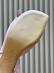 Dior Bow Heeled Slingback Sandal Soupir Pink Lambskin - 3
