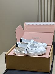Miumiu Calf Leather Mary Jane Ballerinas White/Blue 5F371E - 1
