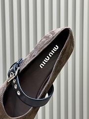Miumiu Suede Ballerinas Dark Brown 5F625E - 5