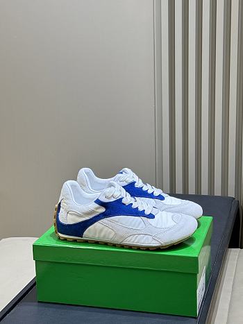 Bottega Veneta Orbit Flash Sneaker in Optic White/Cookie Blue